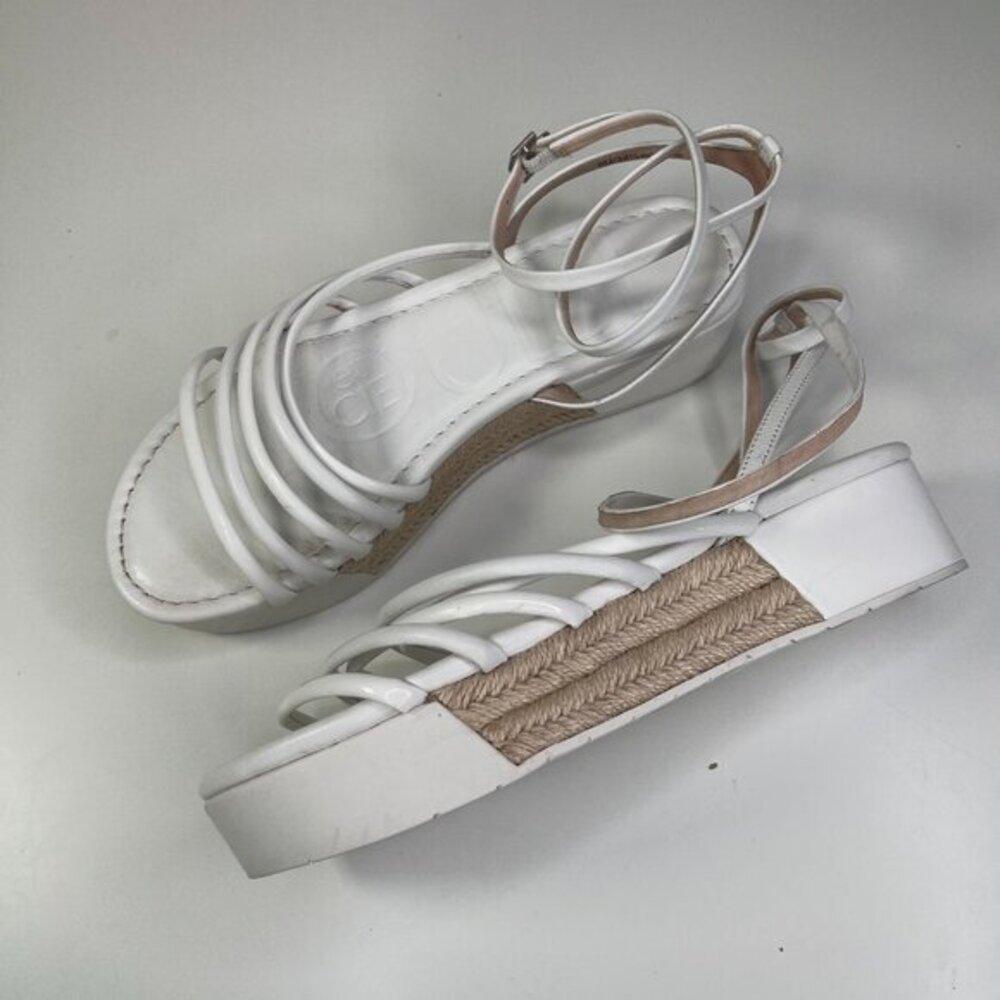 Louise et Cie White and Tan Platform Sandals